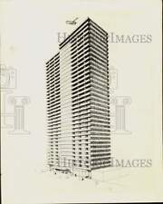 1957 Press Photo Illustration of Executive House Hotel, Chicago - nei49396 picture
