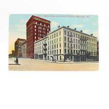 Milwaukee WI- Wisconsin Kirby House & Sentinel Building Vintage Postcard Posted picture