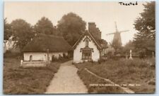 RPPC THAXTED Alms Houses & Mill Essex England UK white's series Postcard  picture