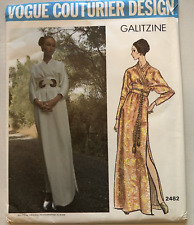Vintage Vogue Couturier Galitzine Pattern 2482 Kimono Style Evening Dress Uncut picture