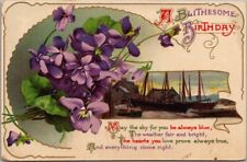 Vintage 1914 Birthday Greetings Postcard 