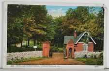 Charlottesville Va Entrance to Monticello c1930 Postcard J20 picture