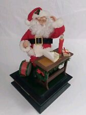 Vintage Santa Claus Music Display With Lighted Candle 11