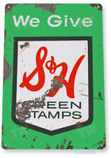TIN SIGN S & H Green Stamps Metal Décor Art Kitchen Store Shop A601 picture