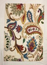 SCALAMANDRE OLD WORLD WEAVER CREWEL EMBROIDERED FABRIC 24 x 36 picture