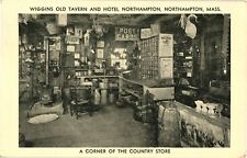 Wiggins Old Tavern Hotel Country Store Northampton MA Divided Postcard c1911 picture