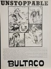 1974 Bultaco Sherpa T Motorcycle Print Ad Saddleback Park Trials Race Lampkin picture