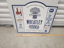 Wheatley Vodka Buffalo Trace Bourbon Metal Advertising Sign Bar Sign  picture