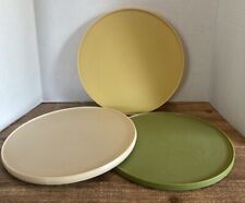 (3) VINTAGE Rubbermaid Party Lazy Susan Turntable Organizer Round Single Tier picture