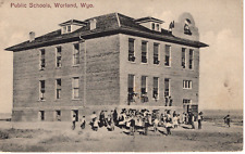 Postcard Public Schools Worland WY School Children c1912 -9456 picture