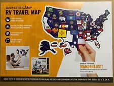 Wander Camp RV Travel Map with High Grade Vinyl Stickers, Extra Large 15