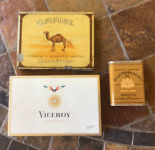 lot of 3 vintage cigarette tins Viceroy Camel Philip Morris picture