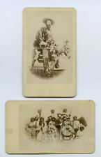 Two Rare CDV Photos of Scout Edwin Perrin, Native Americans Kit Carson Int 1800s picture
