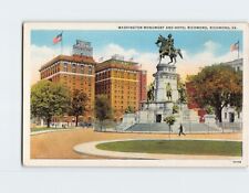 Postcard Washington Monument And Hotel Richmond, Virginia picture