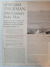 Original Rare Howard Thurman Article. 1978 Ebony Magazine 20th Century  Holy Man picture