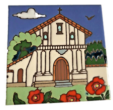 Triton Tile Hand Painted Hot Plate  San Francisco-Sixth Mission Dolores Church picture