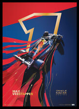 2022 Max Verstappen Oracle Red Bull Racing Formula 1 Gold Embossed LE2000 Poster picture