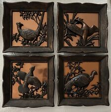 Coppercraft Guild 3D Duck, Pheasant, Wild Turkey, Bird Wall Hanging Set Of 4 picture