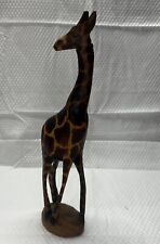 Vintage Wood Carved Hand Painted Giraffe 12