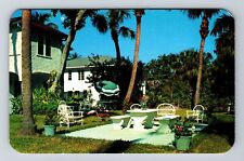 Palm Beach FL-Florida, Twin Palms Inn Patio, Vintage Postcard picture