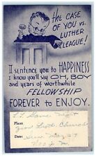 1949 Little Boy Judge The Case Of You Vs. Luther League St. Paul MN Postcard picture