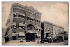c1930's Watkins Hotel And Restaurant Cars Watkins Glen New York NY Postcard picture