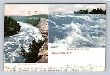 Niagara Falls NY-New York, Rapids, Great Whirlpool, Vintage c1906 Postcard picture