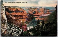 Arizona AZ, Grand Canyon National Park from Bright Angel Trail, Vintage Postcard picture