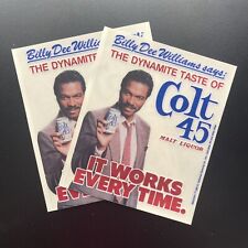 Colt 45 Malt Liquor Billy Dee Williams Advertising Sign Stickers Clings (2) 1985 picture