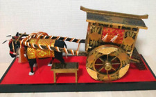 Japanese Vintage Miniature Goshoguruma Ox Cart Hina Tools Dolls Decorations FS picture