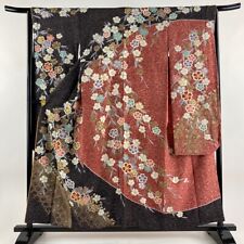 Furisode Kimono  Length 156Cm, Sleeve 65Cm M, Weeping Cherry Tree, Koetsu Fence, picture