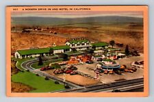 CA-California, Modern Hotel & Drive In, Antique Vintage c1949 Postcard picture