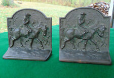 2 Antique Signed Cast Iron Bookends General George Washington Valley Forge #234 picture