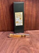 CANAL STREET  1 BLADE HALF MOON TRAPPER OILED RAMS HORN 14-4 CRMO KNIFE 2008 picture