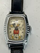 Vintage 1930's/40's Ingersoll Walt Disney Mickey Mouse Wristwatch Watch picture