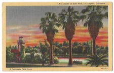 Los Angeles California c1930's Sunset, Echo Park, Lake, Palm Tree picture