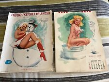 1953 T.N. Thompson Studio Sketches 12 month Pin Up Calendar comp. W/ Envelope picture
