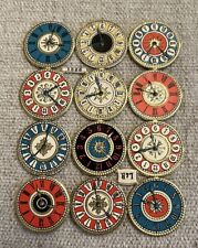 Lot of Connected Antique Victorian Die Cut Clock Faces Embossed Steampunk picture