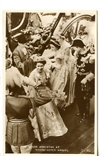 HRH Queen Elizabeth-Coronation-Westminster Abbey-Vintage Real Photo Postcard picture