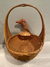 Jaingxi handcraft goose, duck woven wicker vintage basket picture