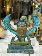 New Egyptian Scarab Statue with Anubis Museum Replica (14 x 12 Inches) picture
