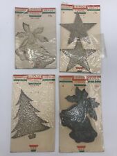 Vintage Tipco Mica Glitter Christmas Seals Stickers picture