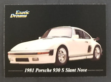 1981 Porsche 930 S Slant Nose 1992 Exotic Cars Card #14 (NM) picture