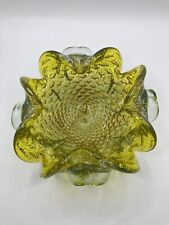 Vintage Murano Gold Silver Fleck Art Glass Wave Bowl Ashtray  7