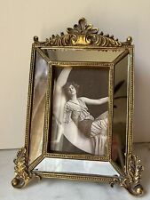 Vintage Gilded Gold Picture Frame  mirror ornate 11”x8” for photo 4”x6” picture