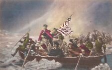 HAND COLORED - Christmas 1776 - Washington Crossing the Delaware - ART picture