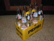 Vtg 1975 Nebraska Cornhuskers 8 Pepsi Bottle Lot w/ Case 70 & 71 National Champs picture