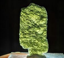 MOLDAVITE Tektite Crystal Specimen Green Synergy 12 Certificate Meteorite 5 Gram picture