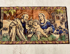 Vintage Velvet Tapestry Religious Art Wall Decor  picture