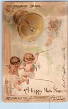 1908 Happy New Year Rollingstone Three Angels Minnesota Correspondence Postcard picture